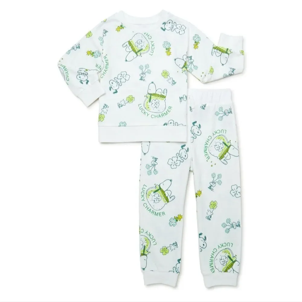 Family Look Twins Patrick's Day Lucky Snoopy Bundle Size 4T